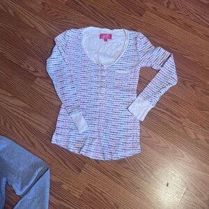 Colorful Text Print Long Victoria’s Secret Thermal